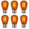 Luxrite S14 LED Edison Orange Light Bulbs 0.5W Colored Bulb for String Lights E26 Base, 6PK LR21736-6PK - alternate 1